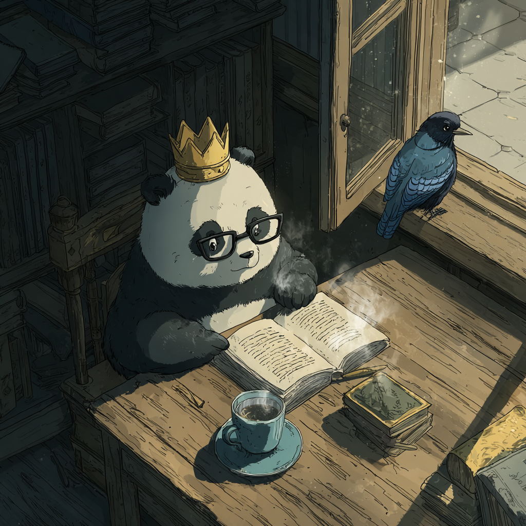 joycat 66594 A panda wearing black framed glasses and a crown 5a09a6c4 22b0 48d1 bdf4 eca8340a4b99 2